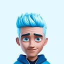 Home 3d Avatar Boy Blue Hair Hoodie