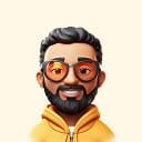 Home 3d Avatar Man Beard Orange Glasses